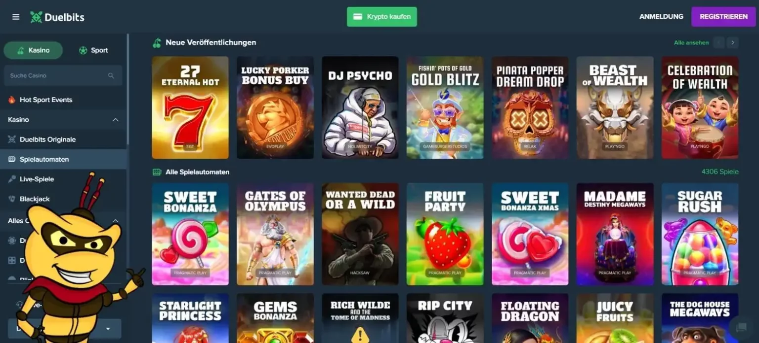 Duelbits Casinospiele 