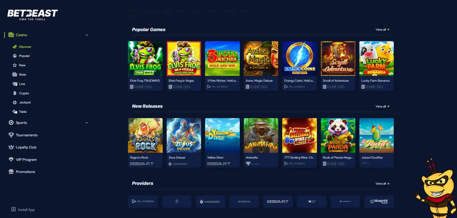 Erstaunliche Spiele bei BetBeast 